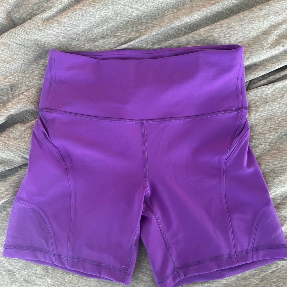 Lululemon wunder under mesh training shorts size 8